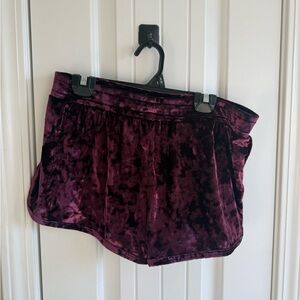 PINK Victoria's Secret Velvet Pajama Shorts - Dark Purple